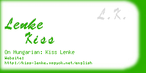 lenke kiss business card